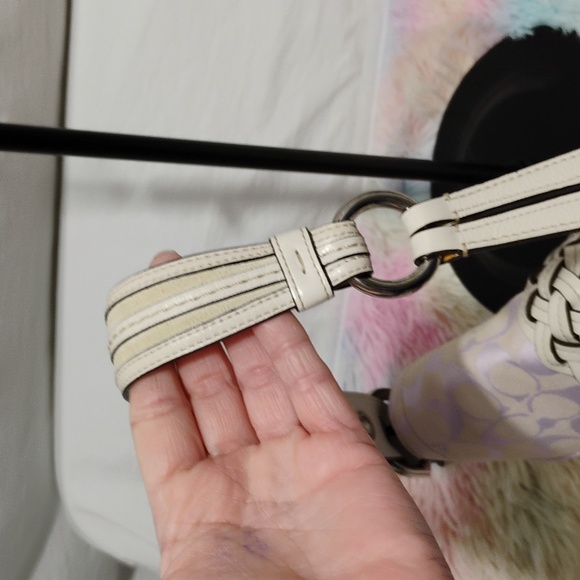 RARE! Auth Coach Lavender Soho Signature Braided Flap Small Bag - Picture 6 of 15